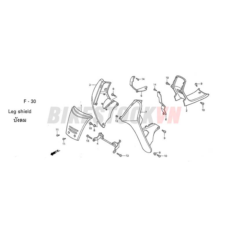 F-30_ỐP THÂN/ ỐP ỐNG YẾM CHÍNH